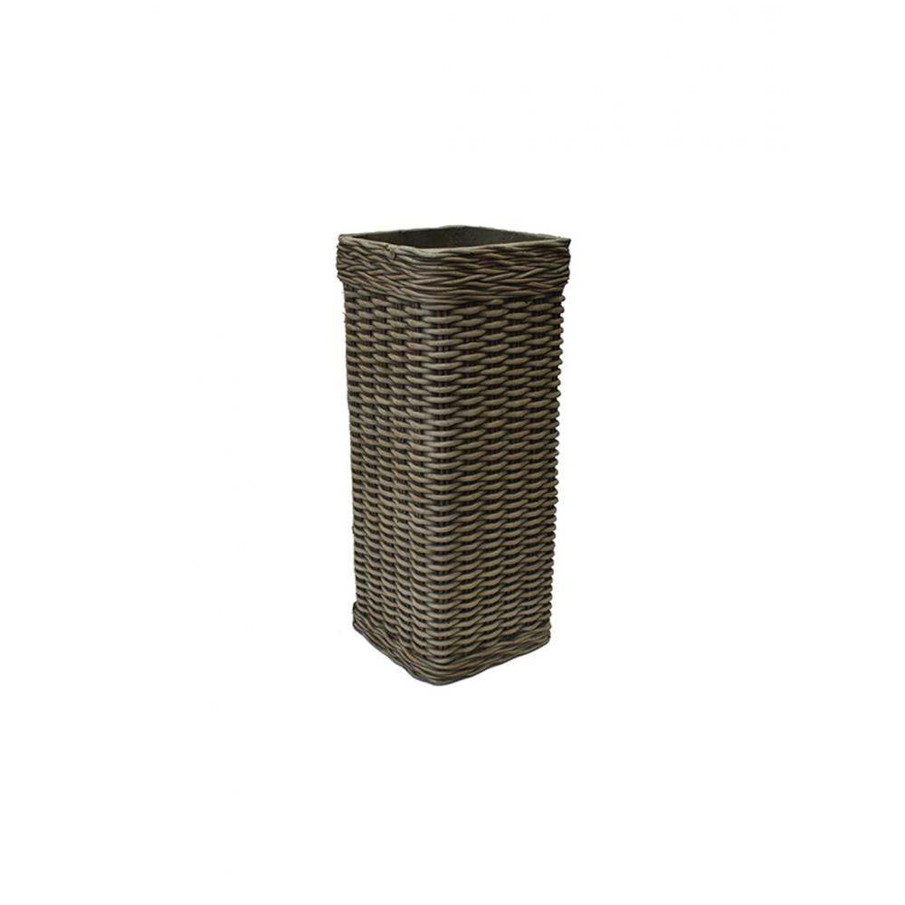Γλάστρα κολώνα cement ψάθα μπεζ γκρι 37Χ37Χ90 Plastona 00.03.35521