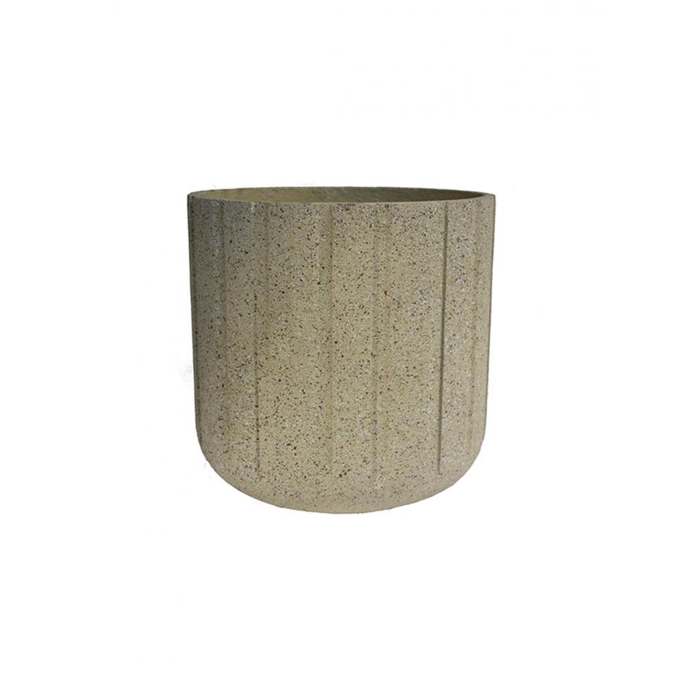 Γλάστρα κύλινδρος κεραμ.ribbed μπεζ χρ. Φ37Χ37 Plastona 00.03.35566
