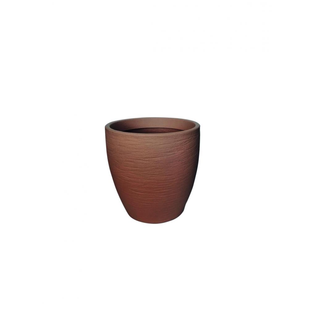 Γλάστρα NEMESIS ROCK καφέ Φ40Χ40 Plastona 030.NEMESIS 40BR
