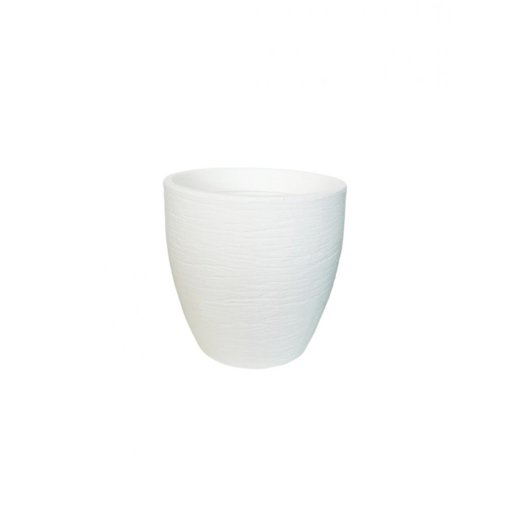 Γλάστρα NEMESIS ROCK λευκή Φ50X50 Plastona 030.NEMESIS 50WH