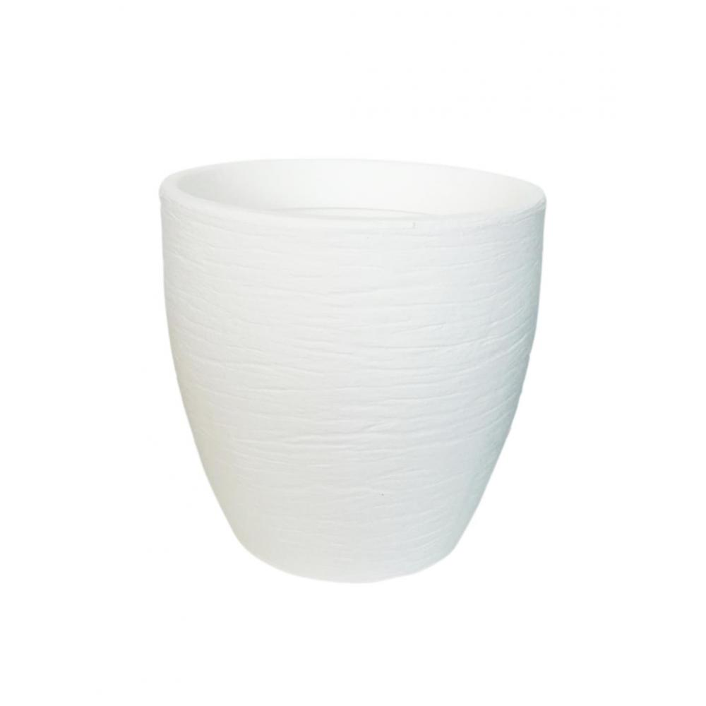 Γλάστρα NEMESIS ROCK λευκή Φ60X60 Plastona 030.NEMESIS 60WH