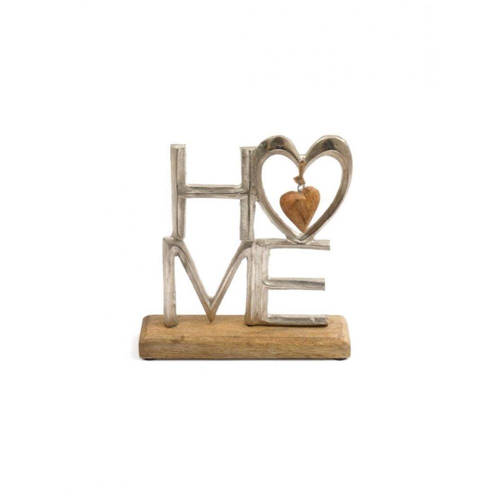 HOME αλουμίνιο/mango βάση 24x21x5cm Plastona 014.OR6179