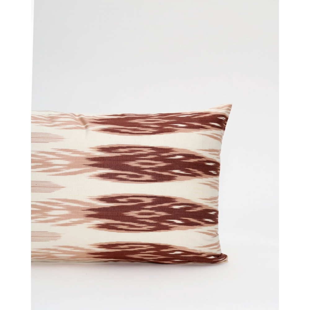 Διακοσμητική Μαξιλαροθήκη Αργαλειού Boho Ikat 35x60cm Καφέ Pennie 212043-02