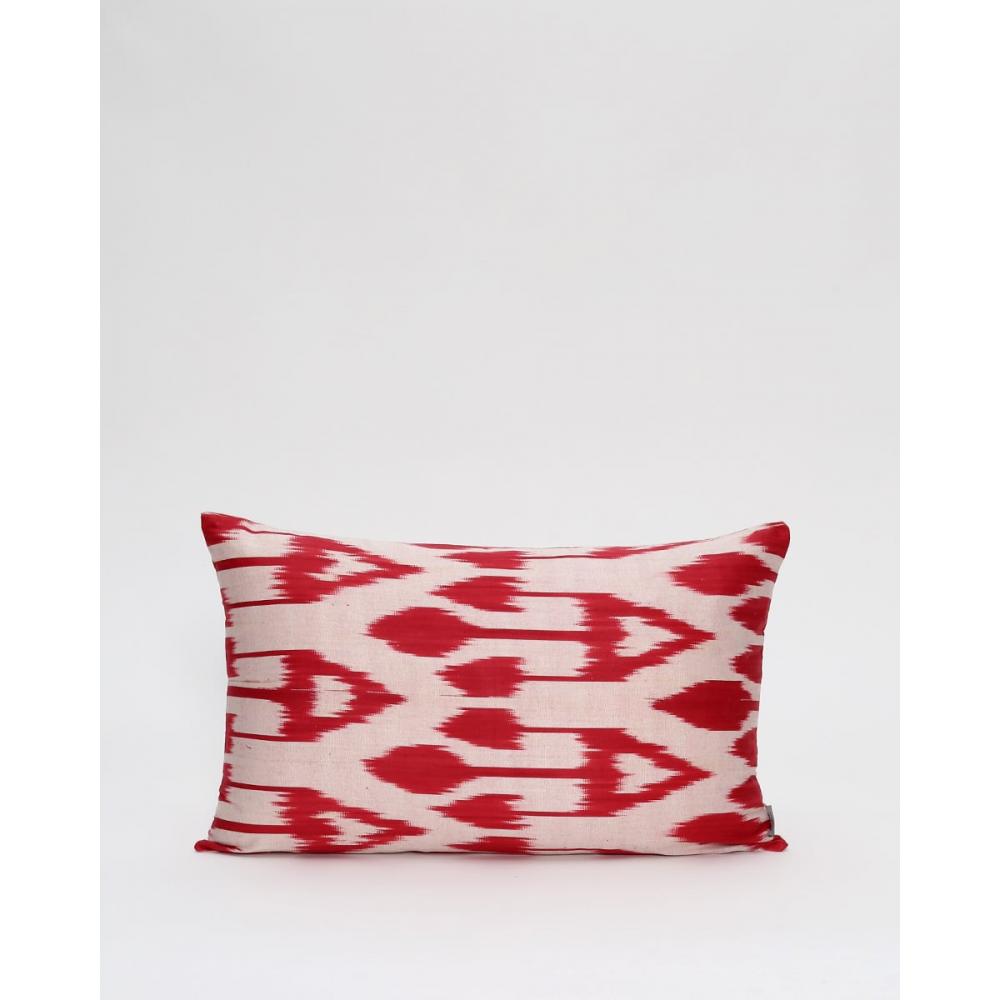 Διακοσμητική Μαξιλαροθήκη Αργαλειού Boho Ikat 35x60cm Κόκκινο Pennie 212043-01
