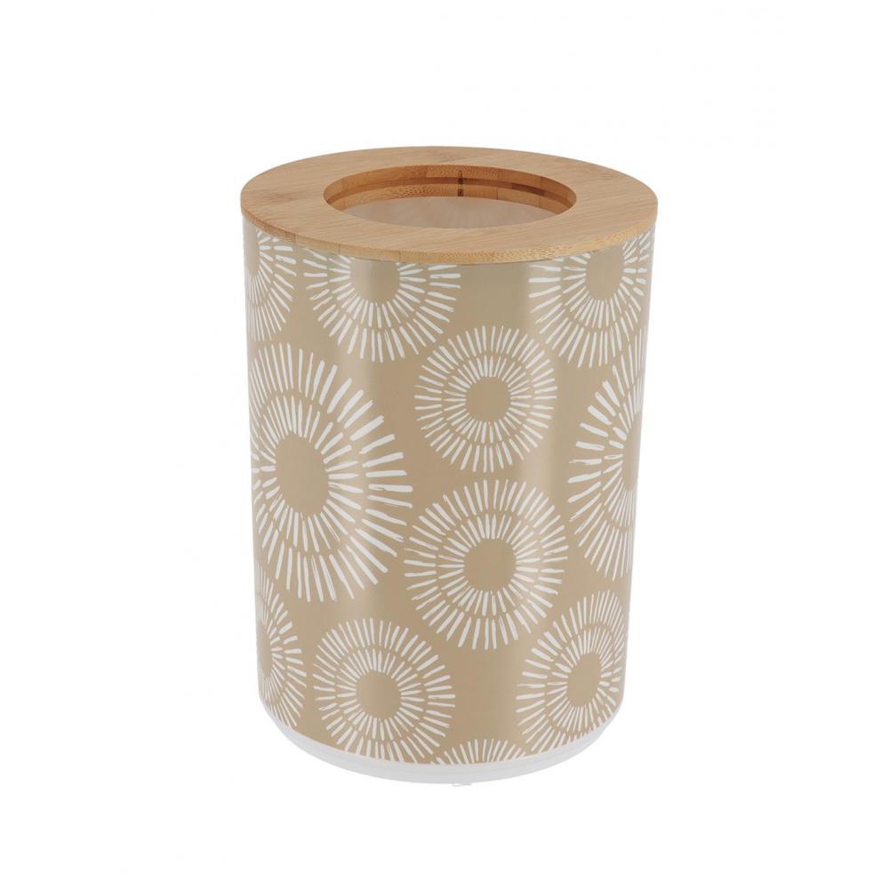 Κάδος απορ.πλαστ./ bamboo καπάκι ETHNIK SPIRALS 5lt Plastona 06.6574N785