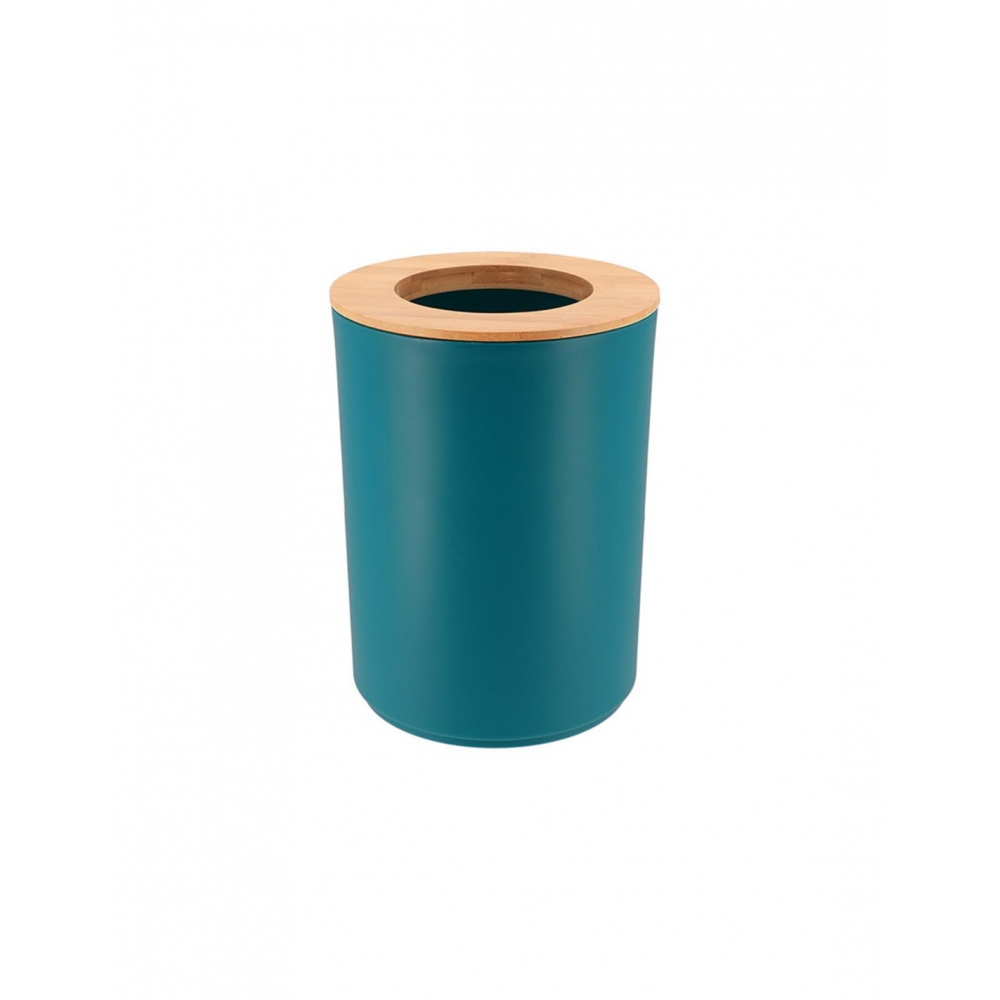 Κάδος απορ.πλαστ. με bamboo 5LT μπλε Plastona 06.6574N265