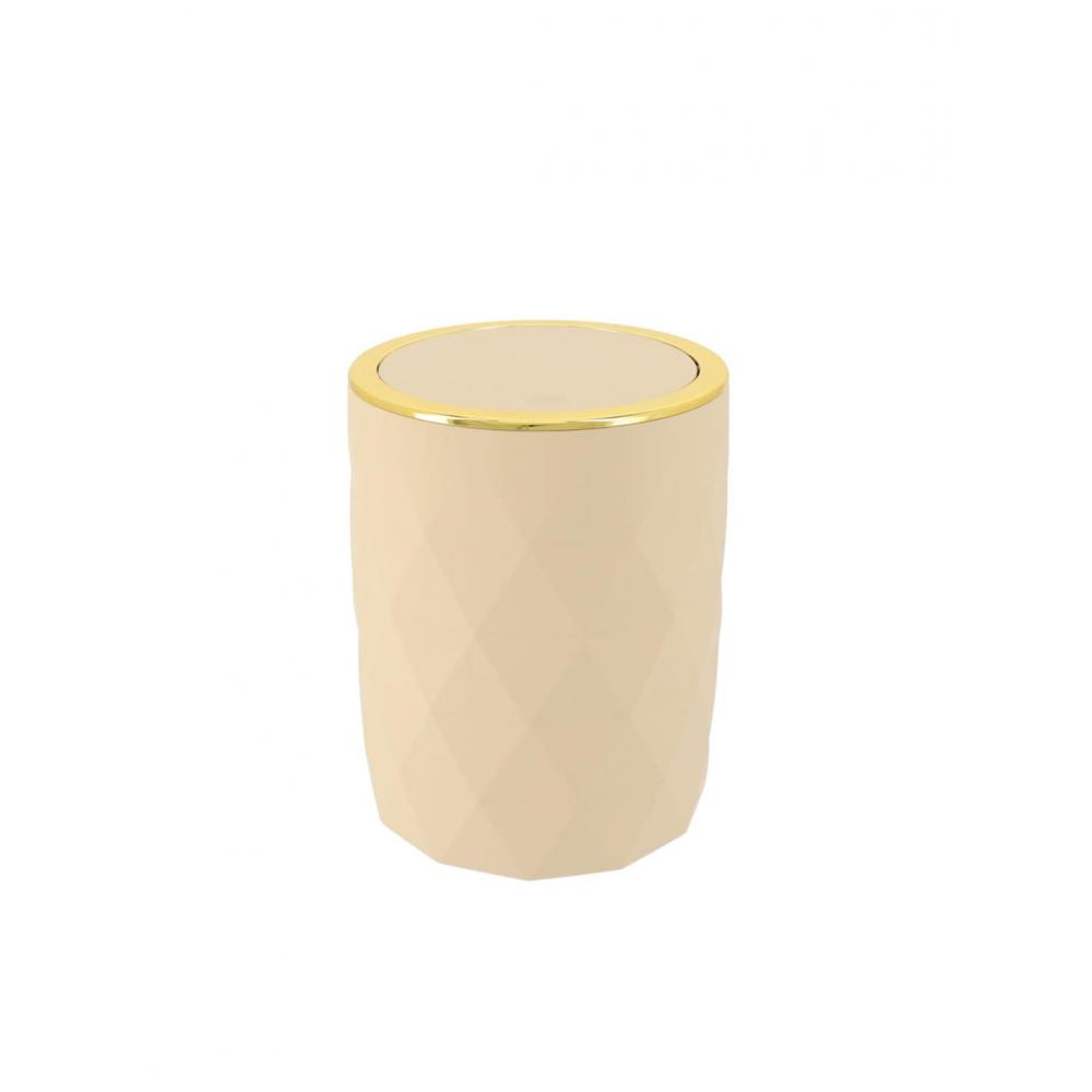 Κάδος αποριμμάτων ABS rubber 6lt εκρού Plastona 06.65138161