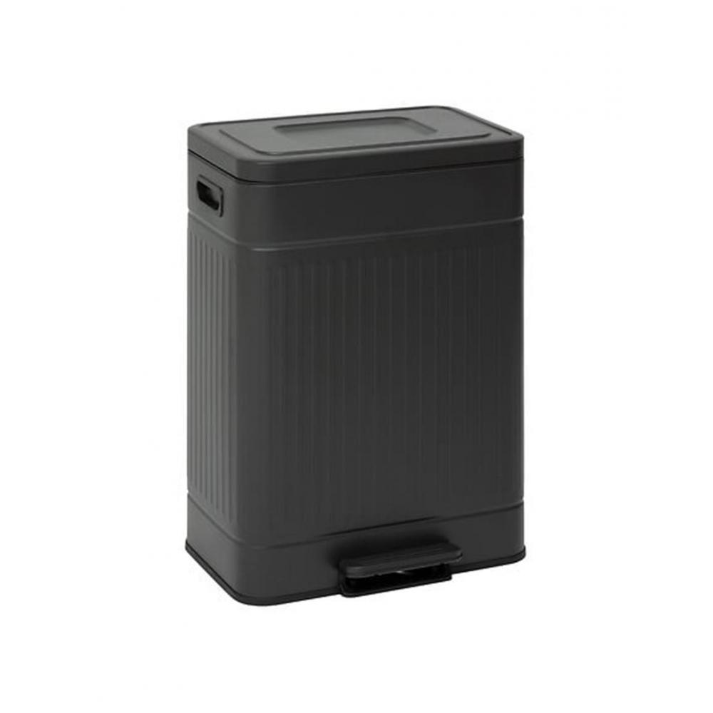 Κάδος απορριμμάτων μαύρος μεταλ. 2x30l/45,5 x 36,5 x 67 cm Plastona 07.214561