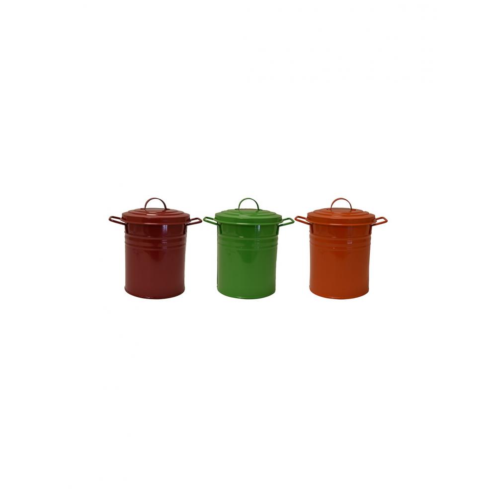 Κάδος mini με καπάκι Φ 13Χ18εκ Plastona 00.05.5928