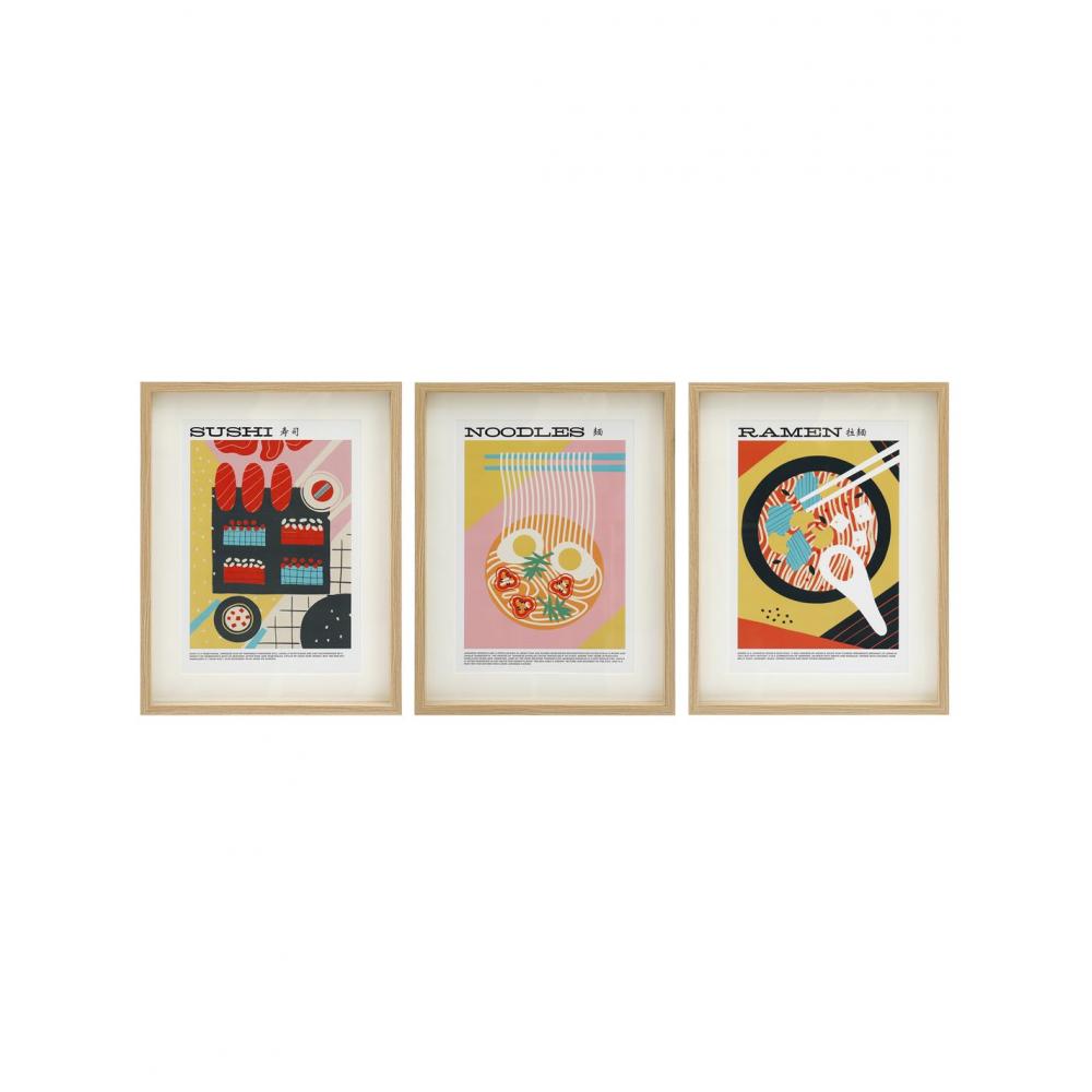Κάδρο τοίχου 30Χ40 Japanese cuisine 3σχ. Plastona 014.WP2350