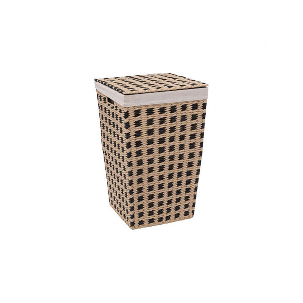 Καλάθι απλύτων ψάθινο black rush 33,5X32,5X53 Plastona 07.174734