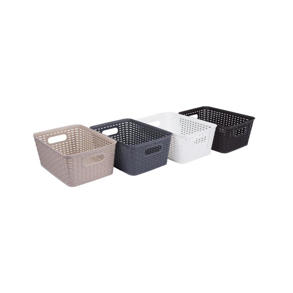 Καλάθι αποθ/σης πλαστικό 4χρώματα 36x26x15cm Plastona 03.87213