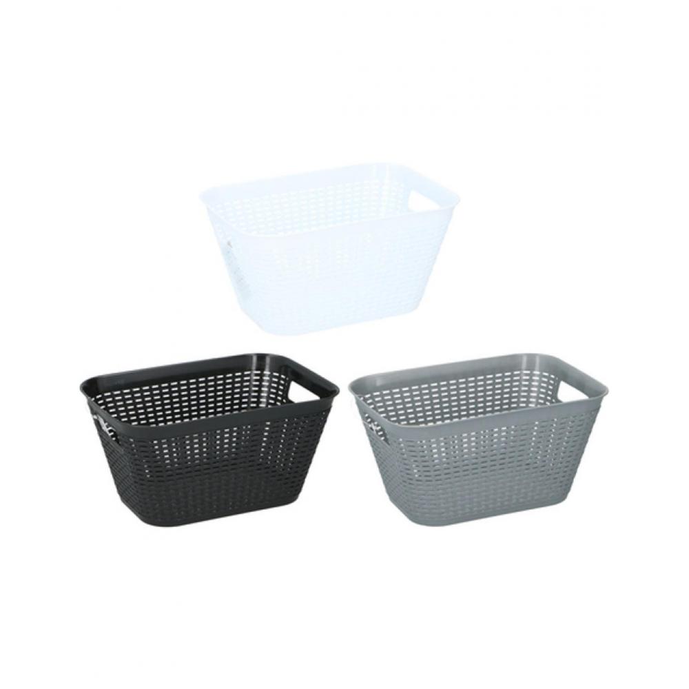 Καλάθι αποθήκευσης πλαστ.3χρώμ.29x20x15cm Plastona 03.14769