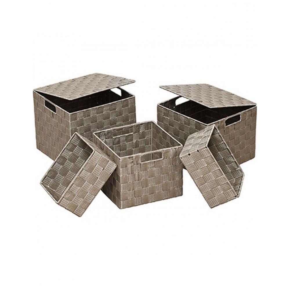 Καλάθι αποθήκευσης Polyester μπεζ 20X16X10cm Plastona 06.8412516504
