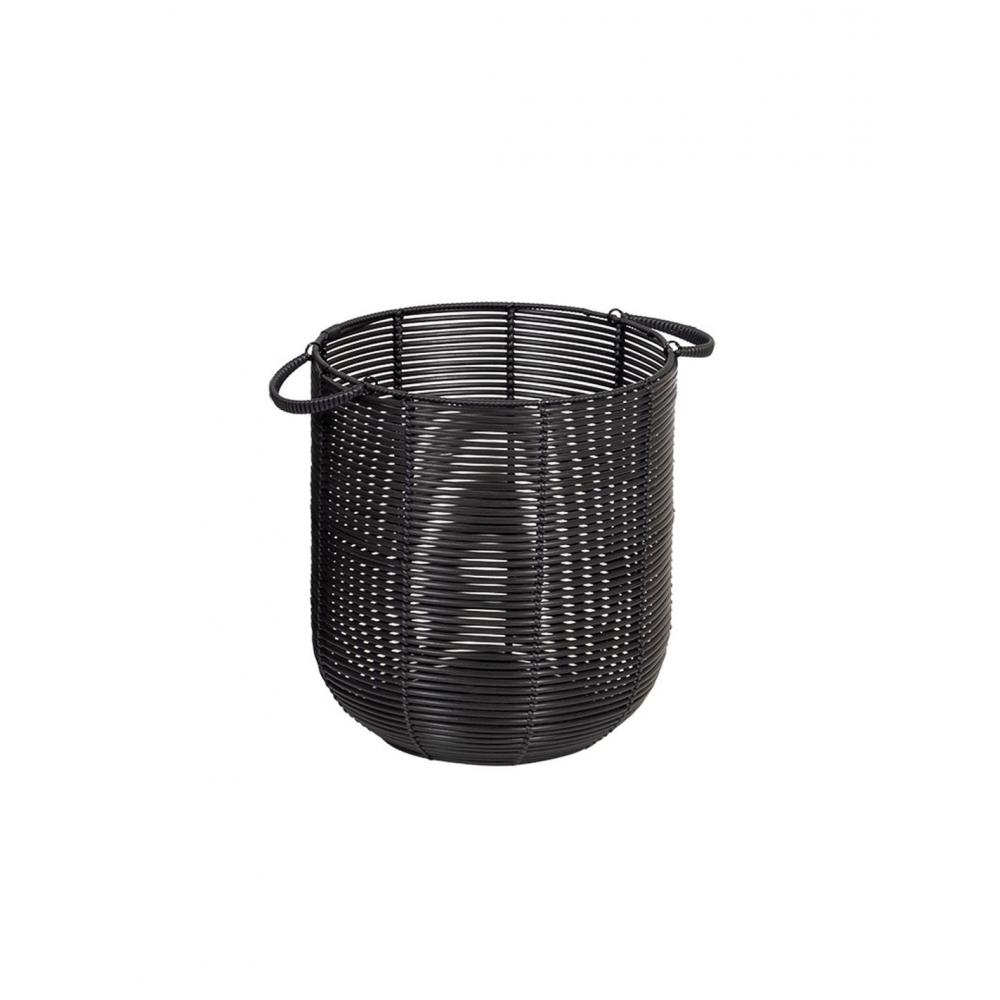 Καλάθι  εξ.χώρου ανακ.rattan μαύρο 35Χ38 Plastona 06.8421010302