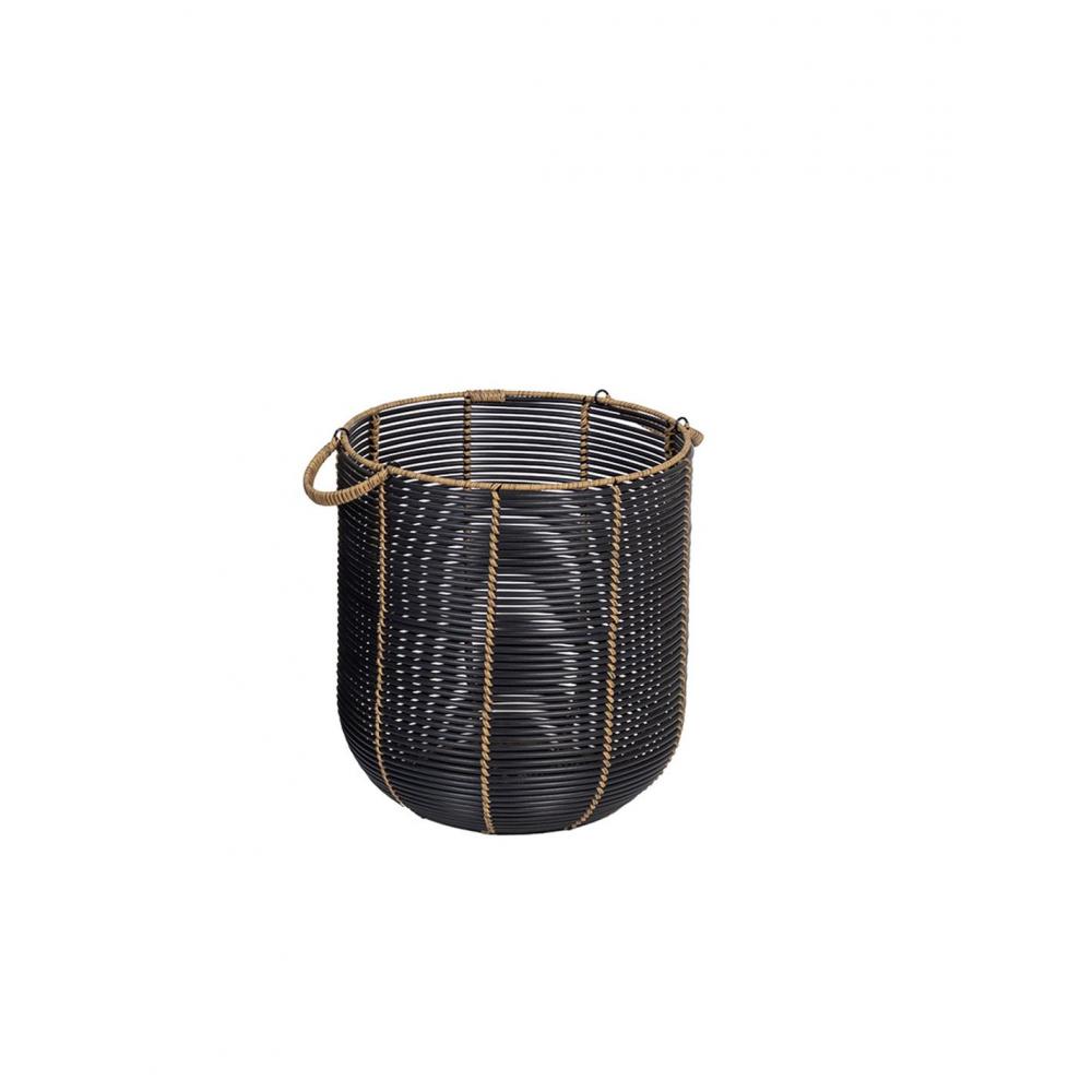 Καλάθι  εξ.χώρου ανακ.rattan μαύρο/φυσικό  30Χ31 Plastona 06.8421024703
