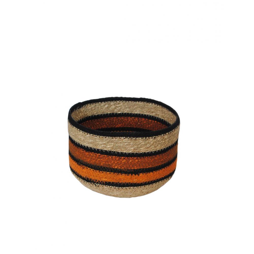 Καλάθι γιούτας χειροπ. terracotta Φ25Η18cm Plastona 00.02.23148