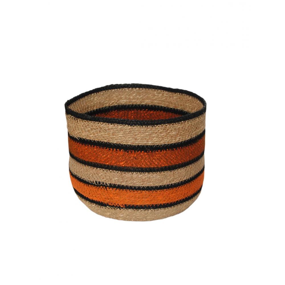 Καλάθι γιούτας χειροπ. terracotta Φ30Η25cm Plastona 00.02.23149