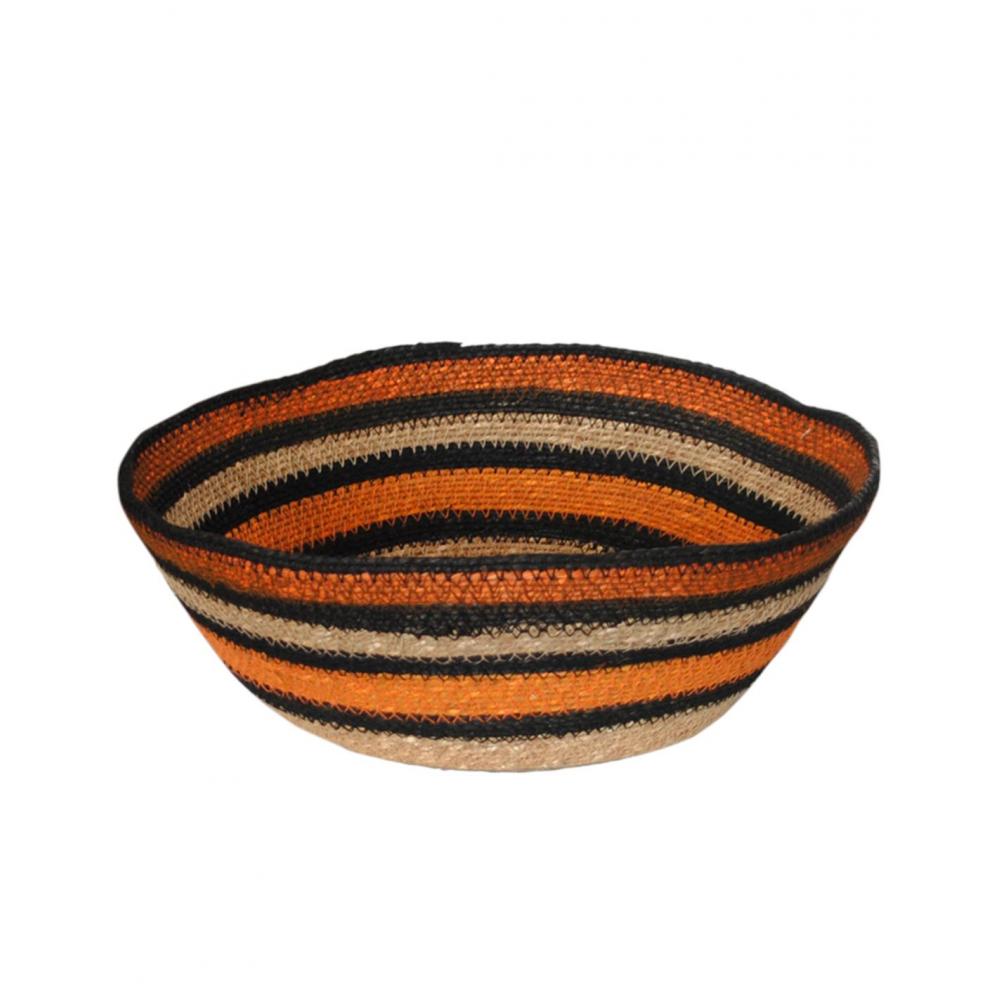 Καλάθι γιούτας χειροπ. terracotta Φ40Η13cm Plastona 00.02.23131