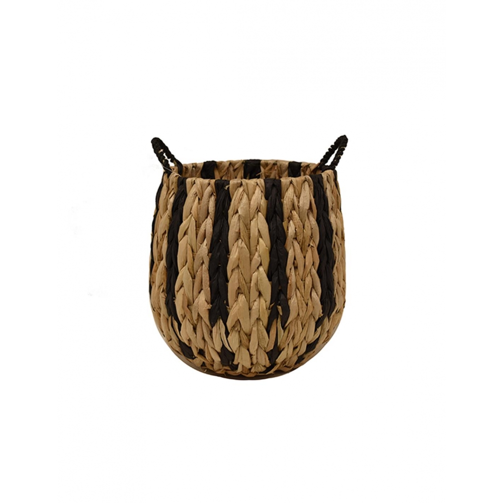 Καλάθι κασπώ ψάθινο black stripes 18X23 Plastona 00.06.67469