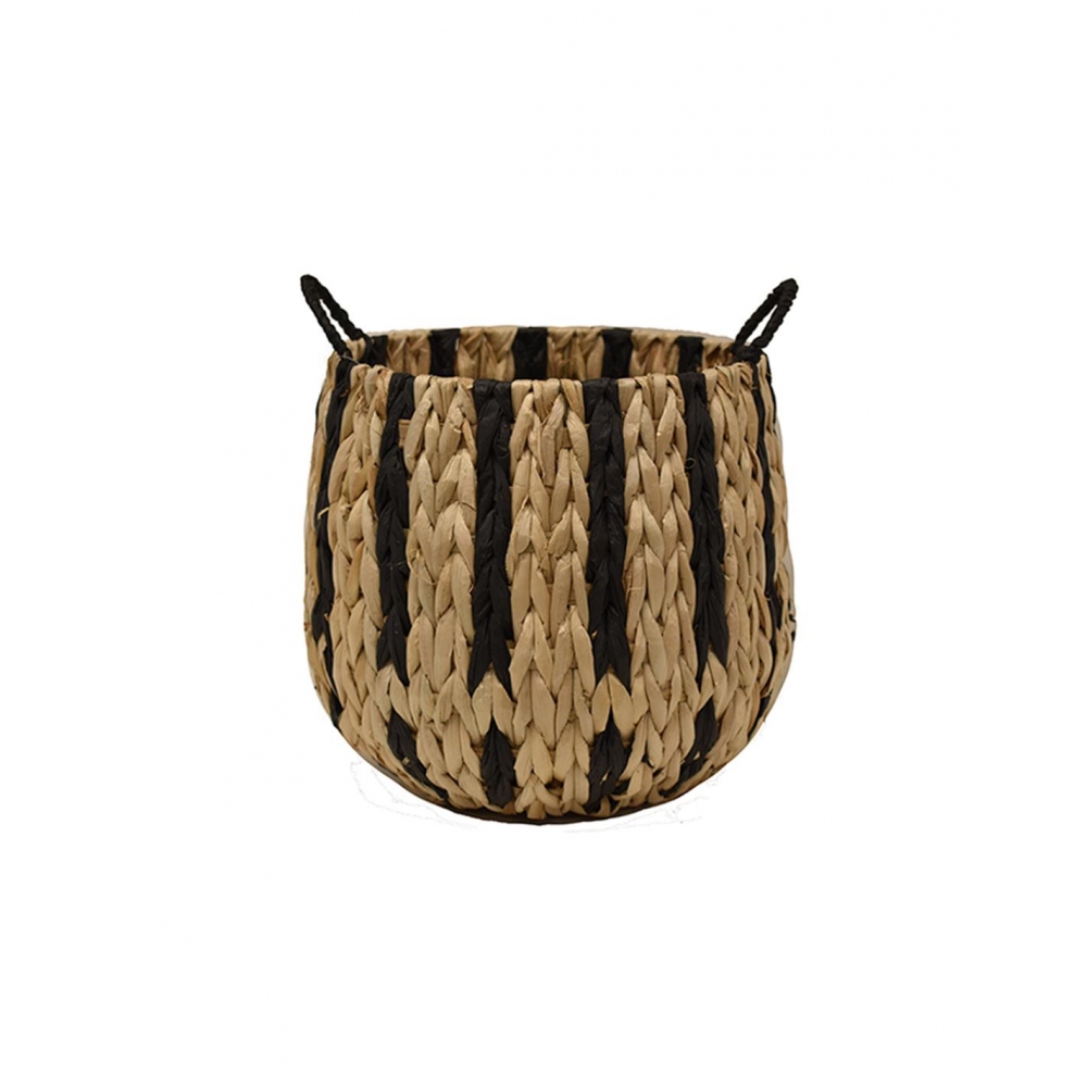 Καλάθι κασπώ ψάθινο black stripes 25X27 Plastona 00.06.67470