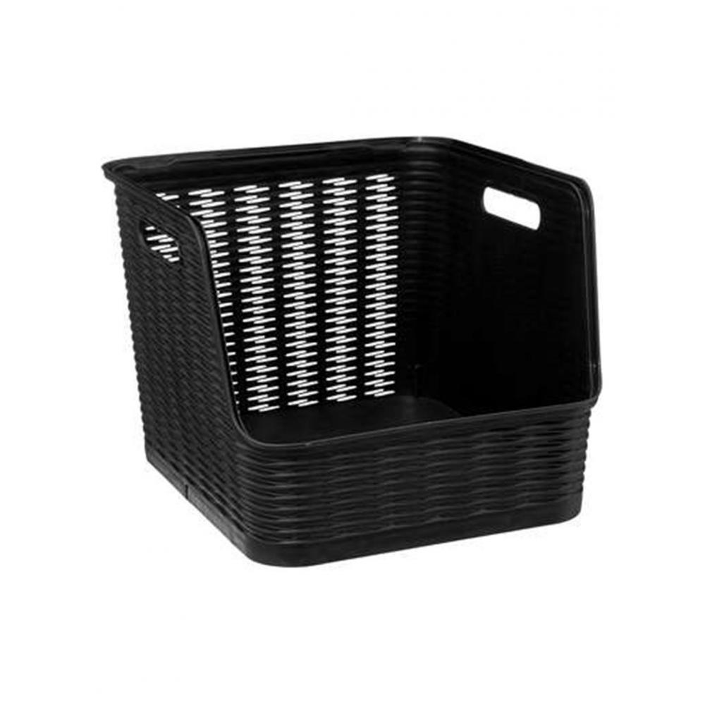 Καλάθι πλαστ.αποθήκευσης μαύρο 21L 25,5x32,9x36,2cm Plastona 07.202385