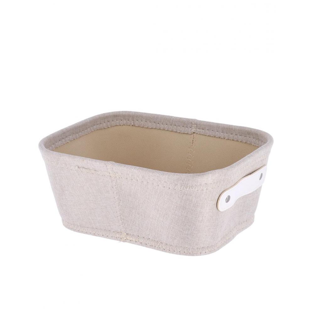 Καλάθι polyester εκρού 26Χ20,5Χ10,5 Plastona 06.10800161