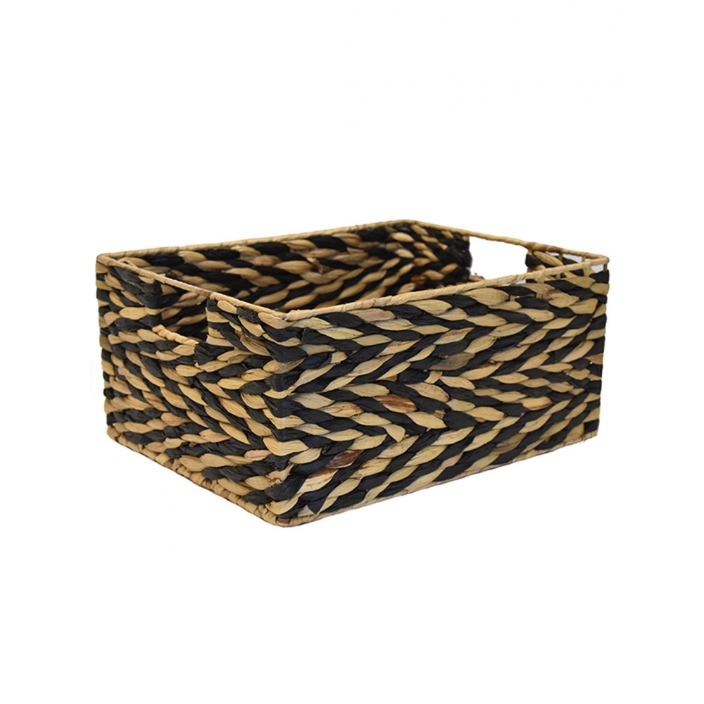 Καλάθι ψάθινο black rush 36,5X28X17 Plastona 00.06.67549