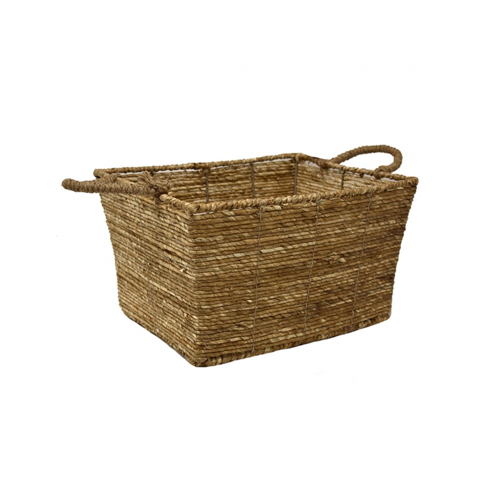 Καλάθι ψάθινο φυσικό 42X32X24 Plastona 00.06.67515