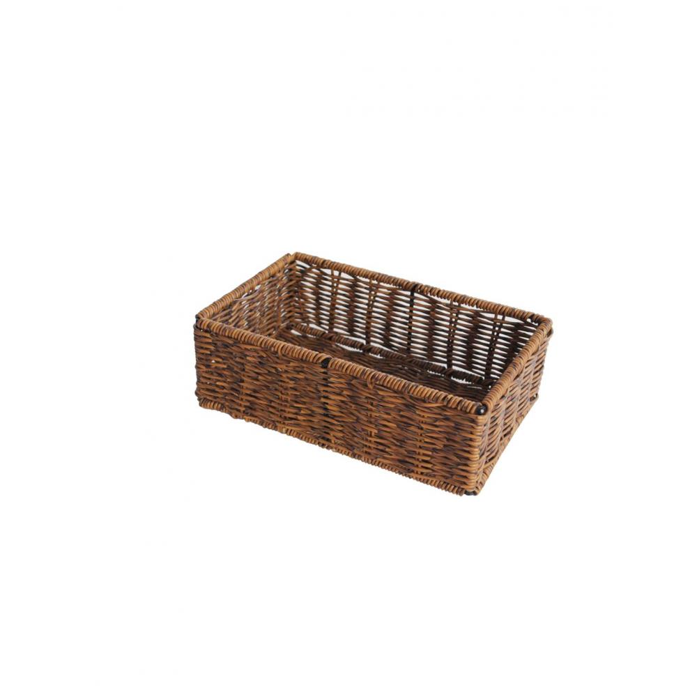 Καλάθι τεχνητό rattan καφε 25,5Χ15,5Χ8,5CM Plastona 00.06.61314