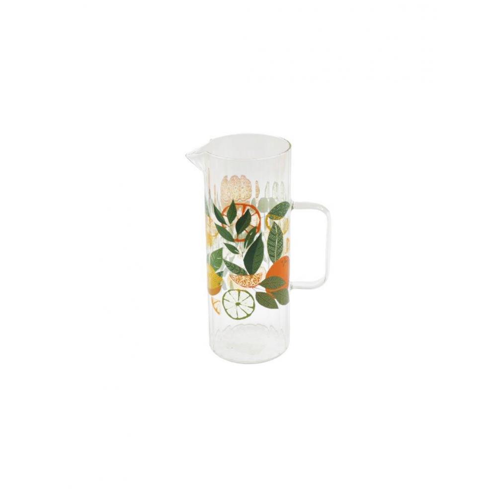 Κανάτα γυάλινη σχέδιο Λεμόνια 1,2L/15X9X23cm Plastona 014.KG3804