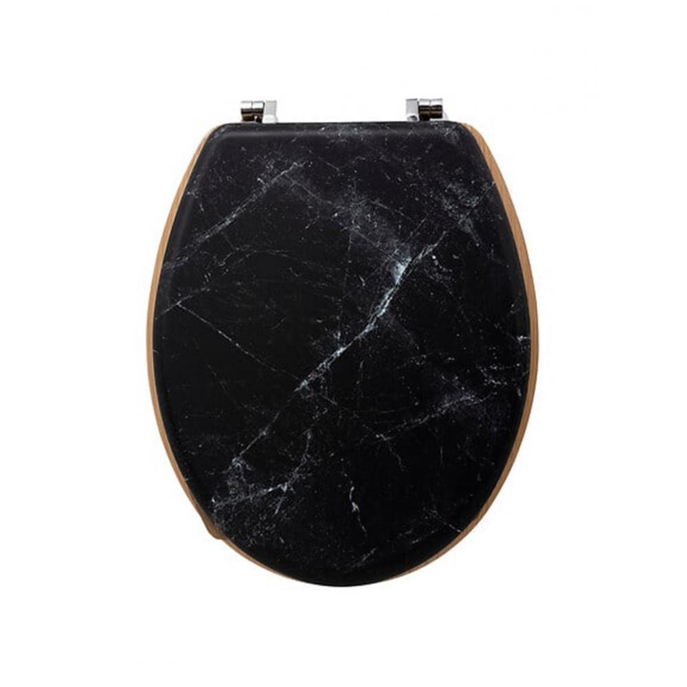 Καπάκι τουαλέτας marble μαύρο 36x42,5x5,3cm Plastona 07.174791B