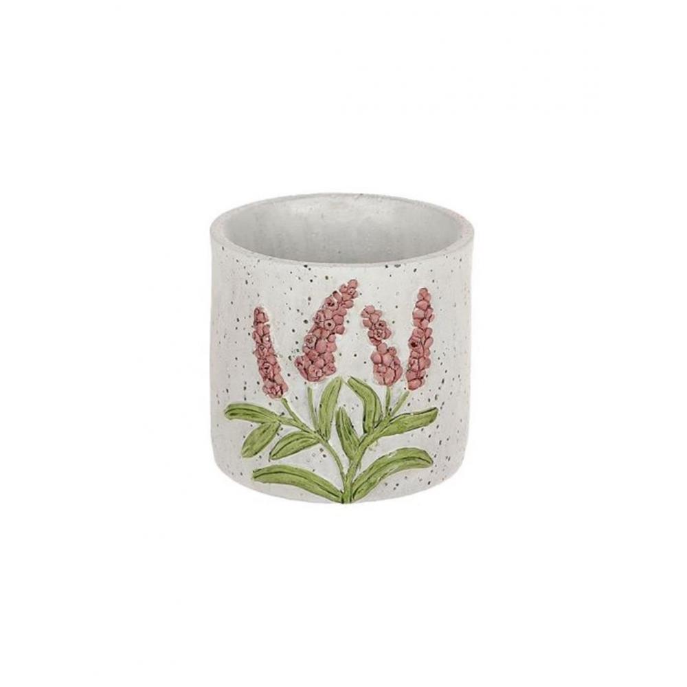 Κασπώ κεραμ.λευκό/Salvia κόκκινηΦ12,3Η11,3cm Plastona 012.862597002