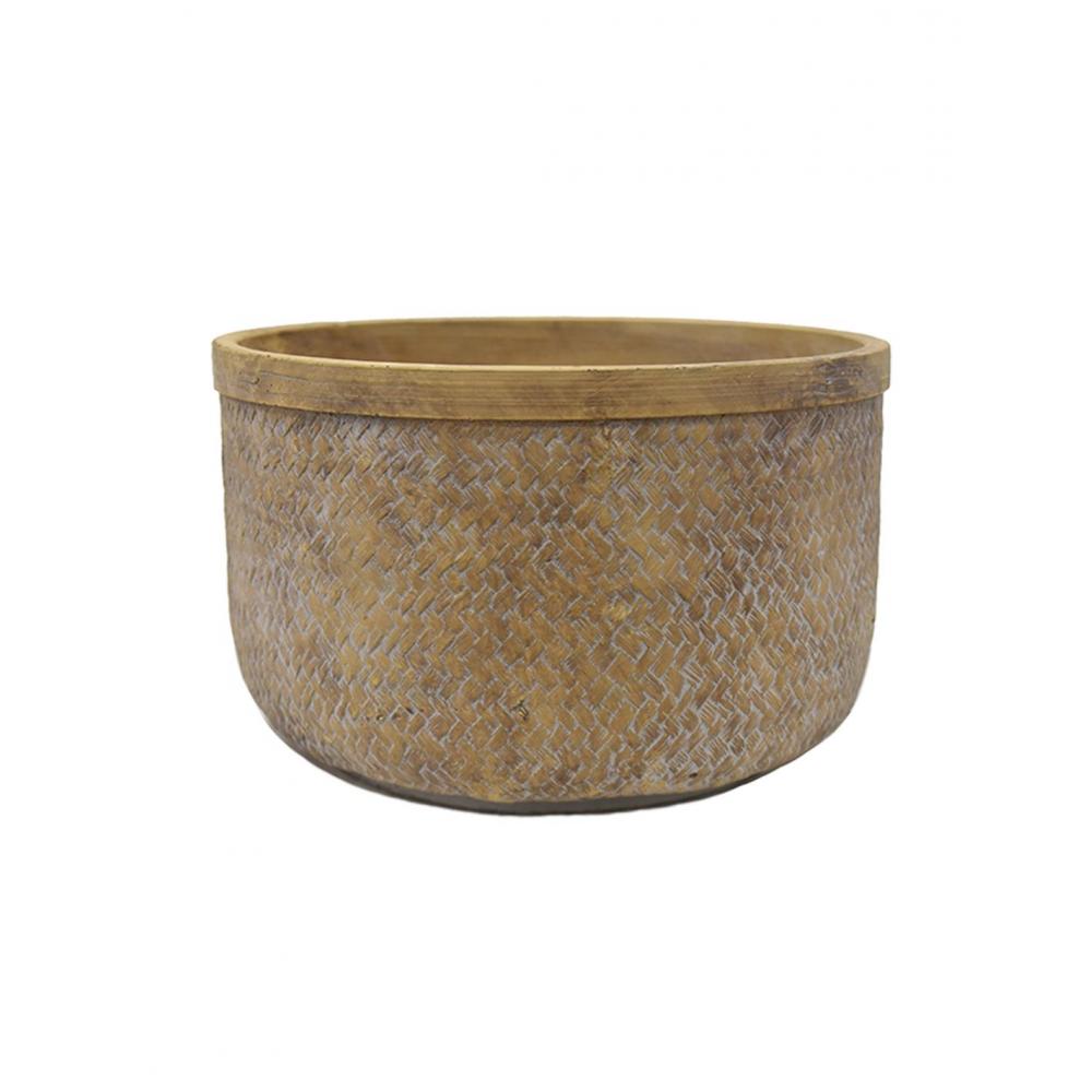 Κασπώ κεραμ.weave antique μπεζ χρ. Φ27Χ17,5 Plastona 00.03.35609