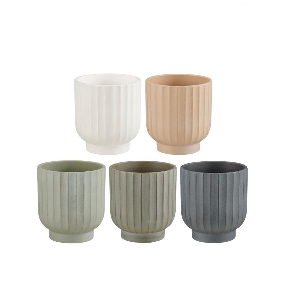Κασπώ κεραμικό 5χρώματα Φ13,5Η15 cm Plastona 02.1188526