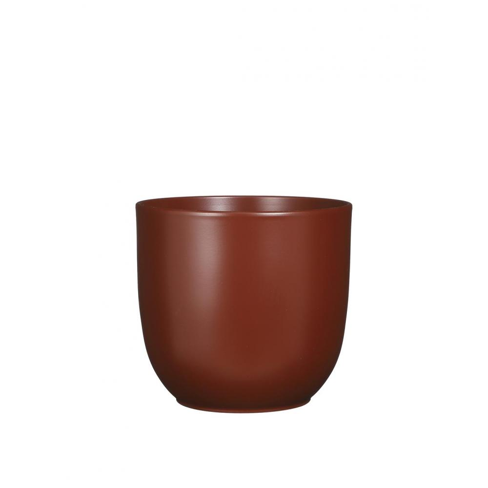 Κασπώ κεραμικό καφέ ματ Φ25Η23 cm Plastona 02.1098437
