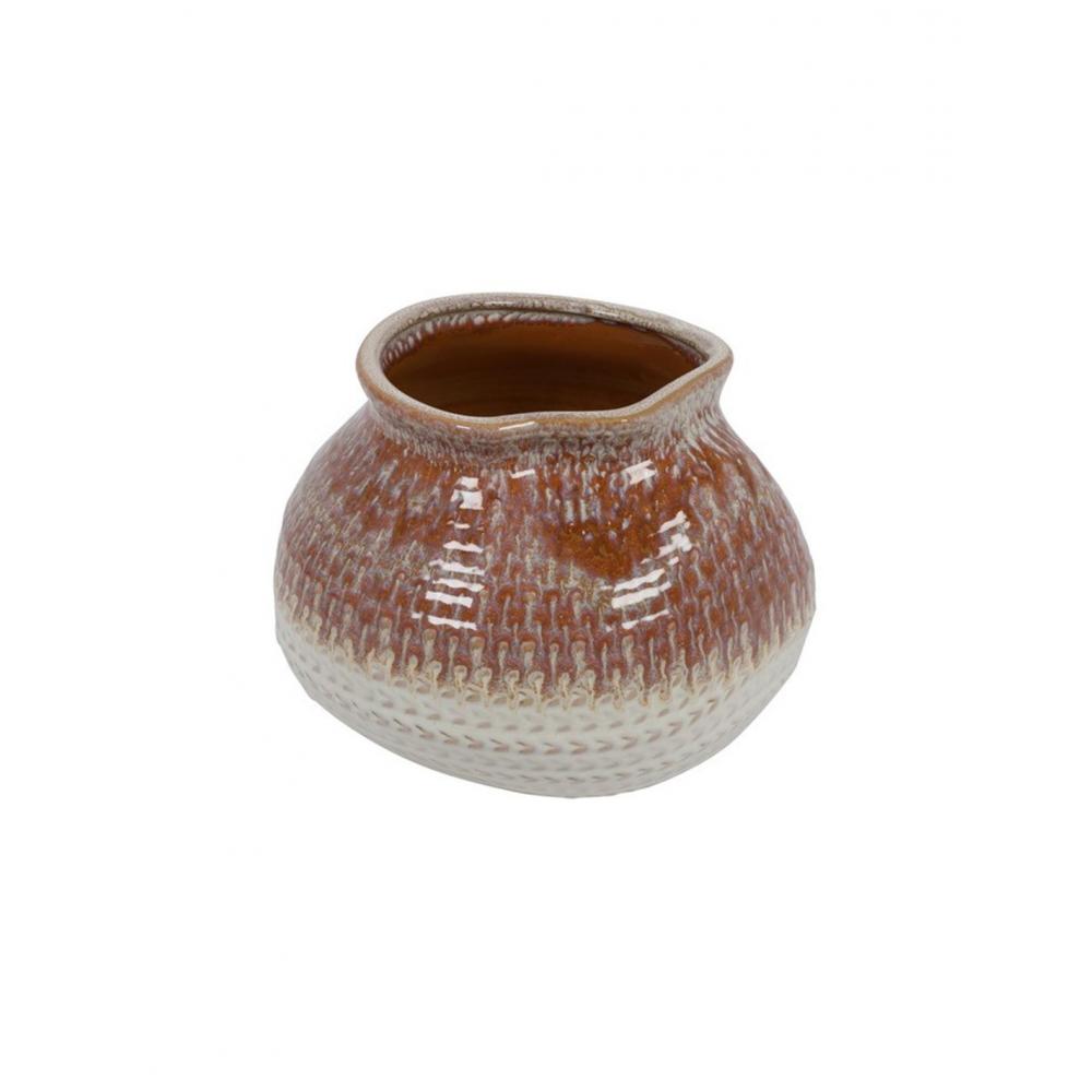 Κασπώ κεραμικό καφέ/μπεζ 24,3x20,2cm Plastona 013.819854