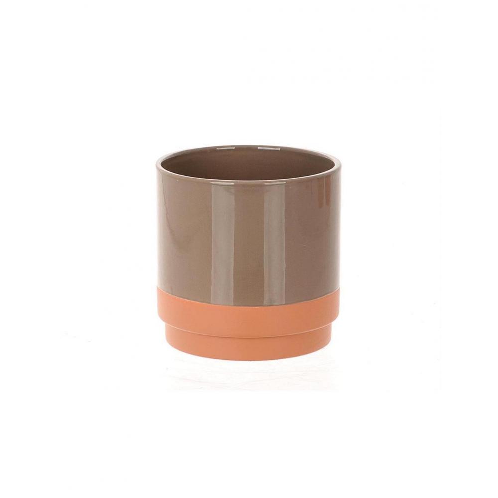 Κασπώ κεραμικό καφέ/πορτοκαλί 13x13cm Plastona 012.862409035