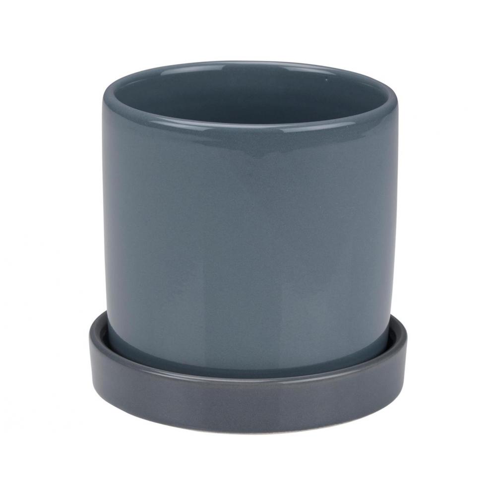 Κασπώ κεραμικό με πιάτο μπλε 10,5x11cm Plastona 03.50695