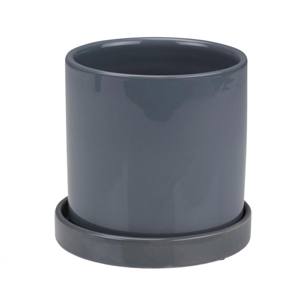 Κασπώ κεραμικό με πιάτο μπλε 13x13,5cm Plastona 03.50699