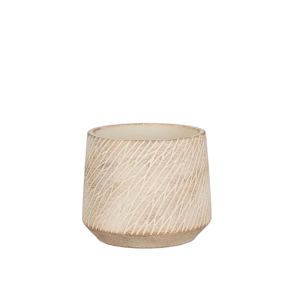 Κασπώ κεραμικό μπεζ Φ13,5Η11,5cm Plastona 02.1163945