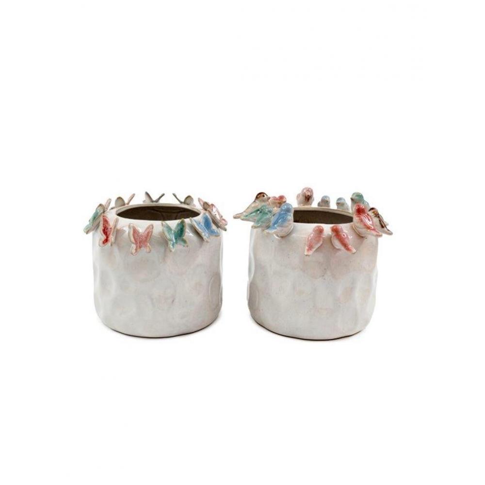 Κασπώ stownware με πουλάκια/πεταλούδες 18.5X15.5cm Plastona 014.OR8474