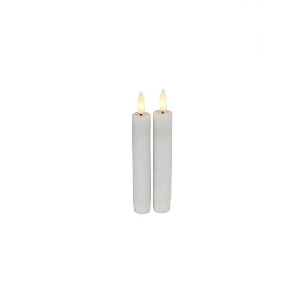 Κερί κηροπηγίου LED/Remote Ctr/Timer 2,2Χ15 λευκό σ/2 Plastona 013.799698