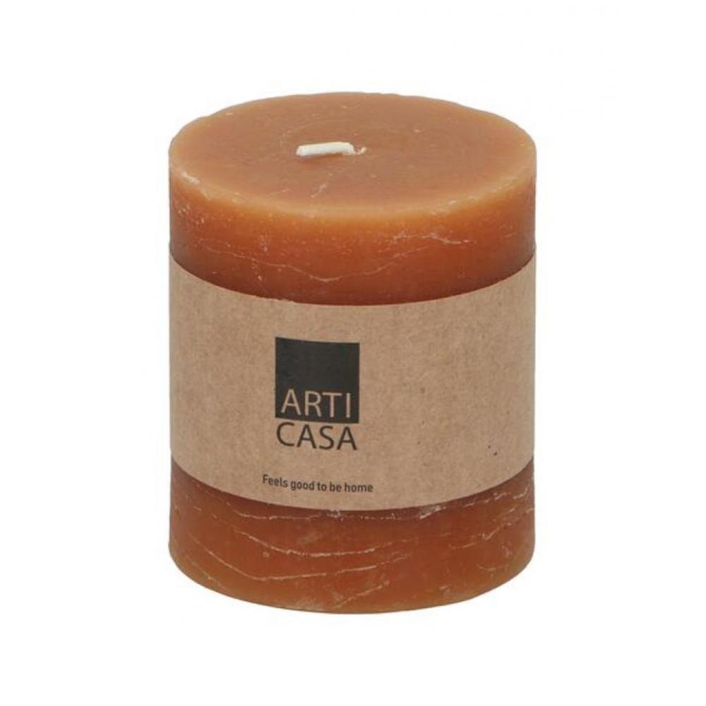 Κερί κορμός πορτοκαλί Φ7 Η8cm Plastona 03.24605