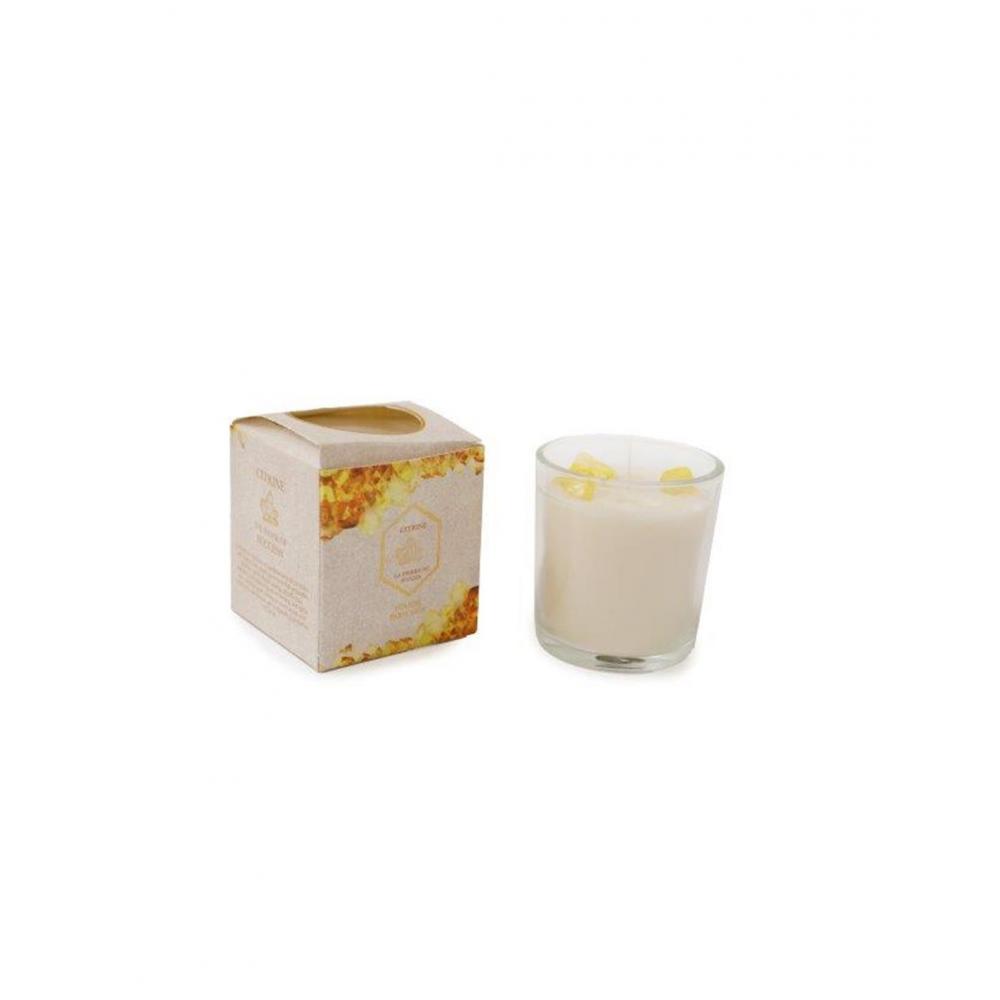 Κερί σε ποτήρι 7Χ7,5 citrine Plastona 014.FR1550