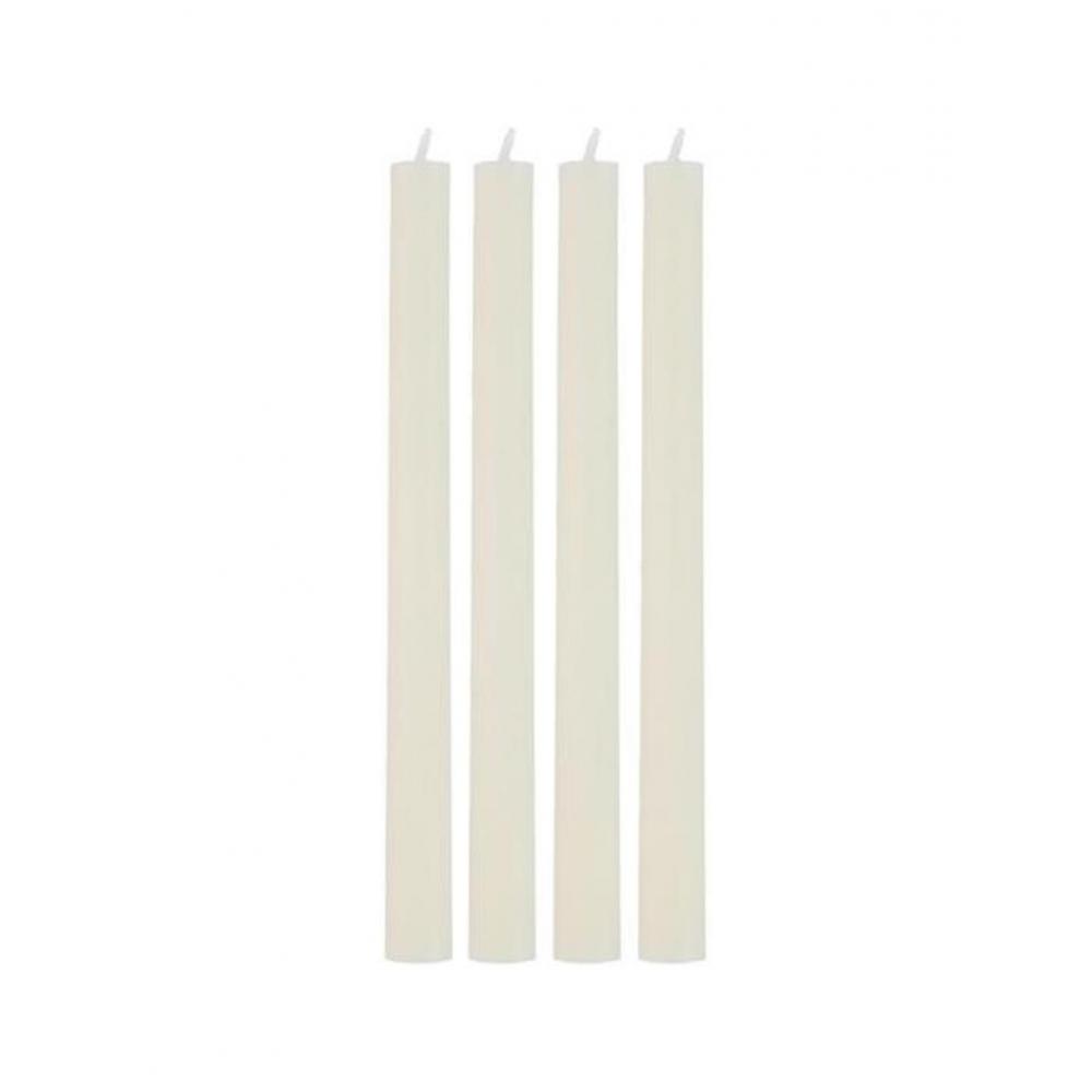 Κεριά κηροπηγίου εκρού 4τμχ 8,8x2,3x25,5cm Plastona 03.24783