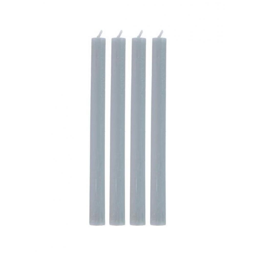 Κεριά κηροπηγίου γκρι 4τμχ 8,8x2,3x25,5cm Plastona 03.24786