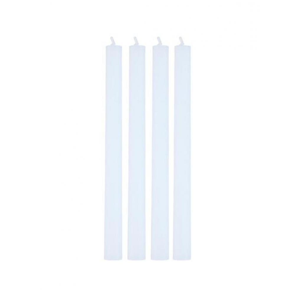 Κεριά κηροπηγίου λευκά 4τμχ 8,8x2,3x25,5cm Plastona 03.24788