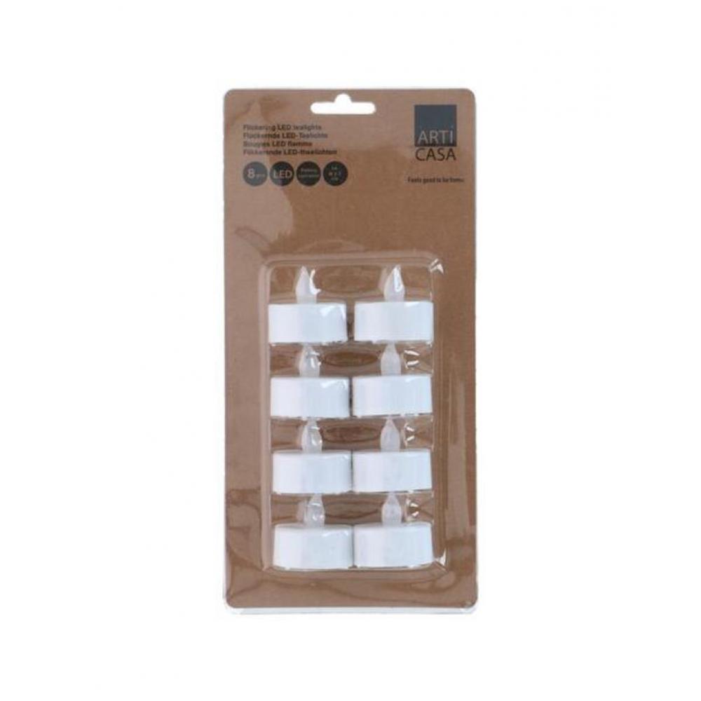 Κεριά ρεσώ LED 8τμχ Φ3,7Η3,7cm Plastona 03.55793