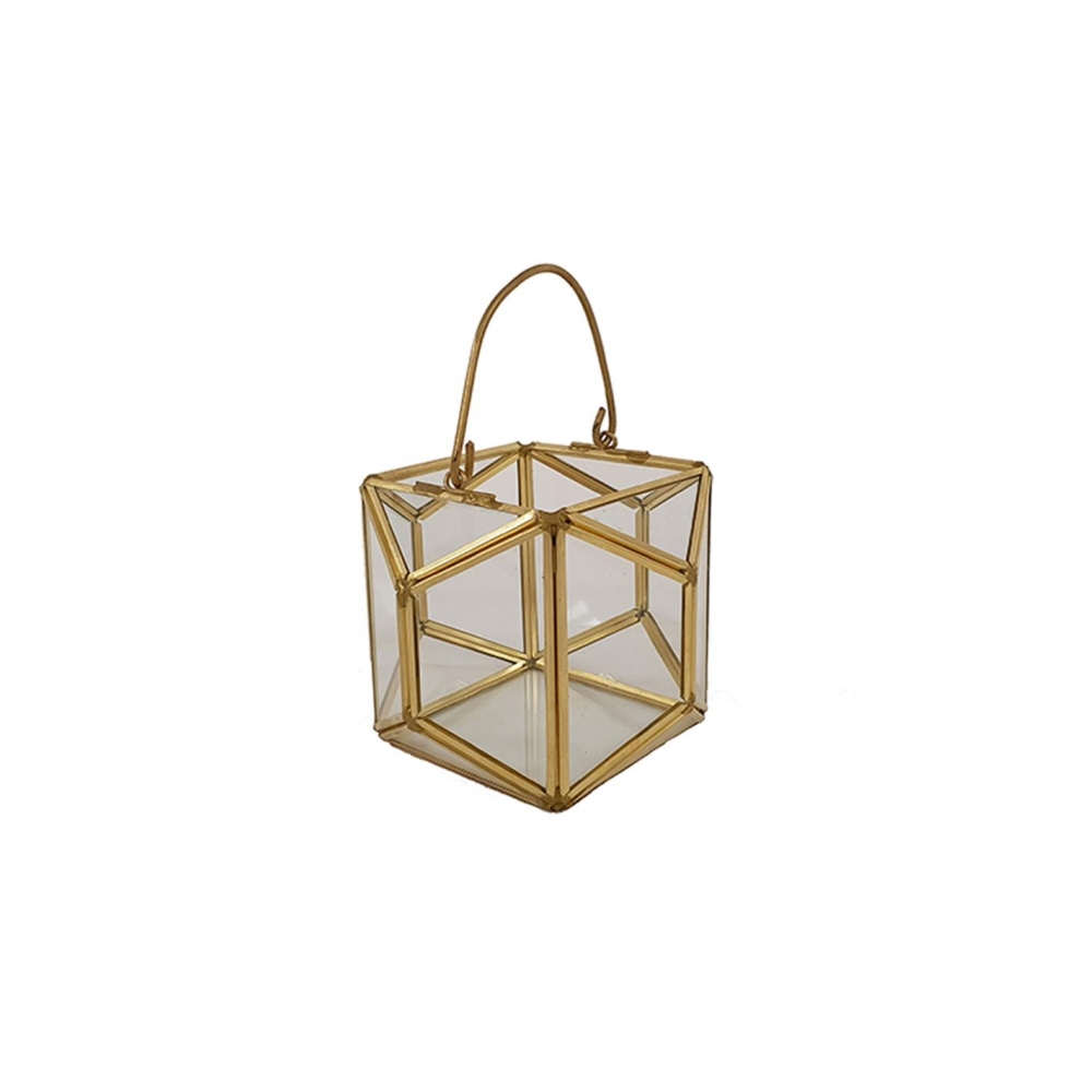 Κηροπήγιο gold cube 12Χ12Χ9 Plastona 00.03.32033